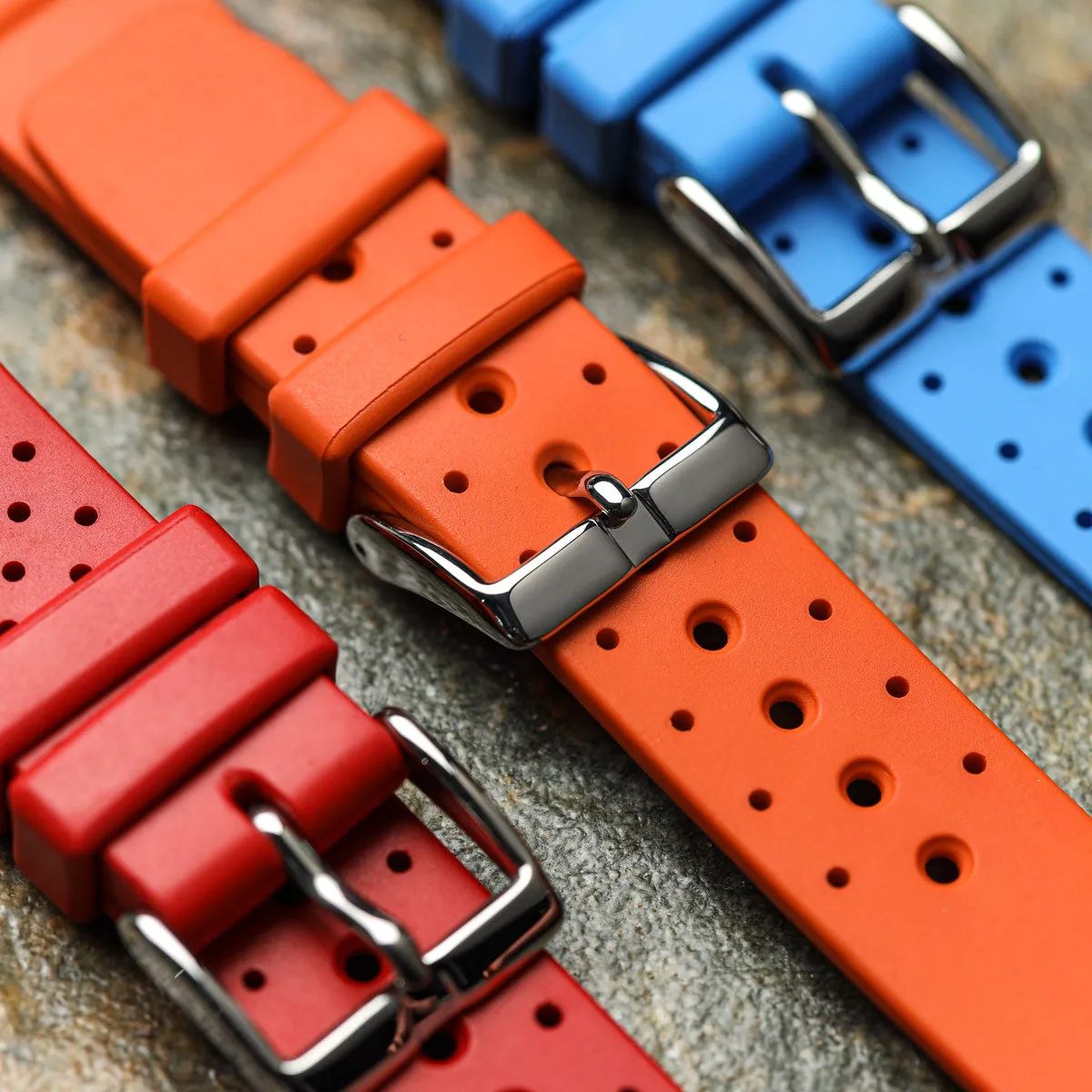 285 Italian Rubber Diver's Watch Strap - Dark Blue