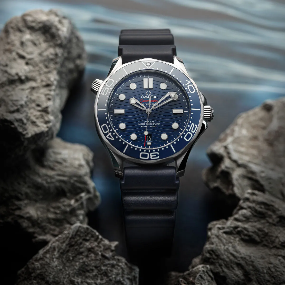 285 Italian Rubber Diver's Watch Strap - Dark Blue