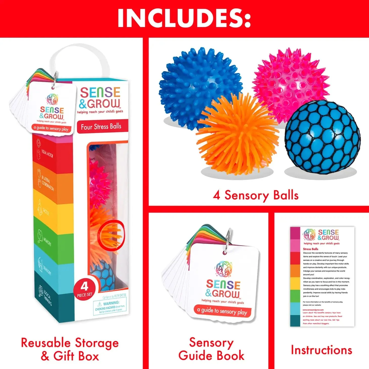 4 Stress Relief Balls