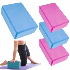 4 Yoga Block Brick Pilate Prop Balance Exercise Eva Foam Incline Stretch Support