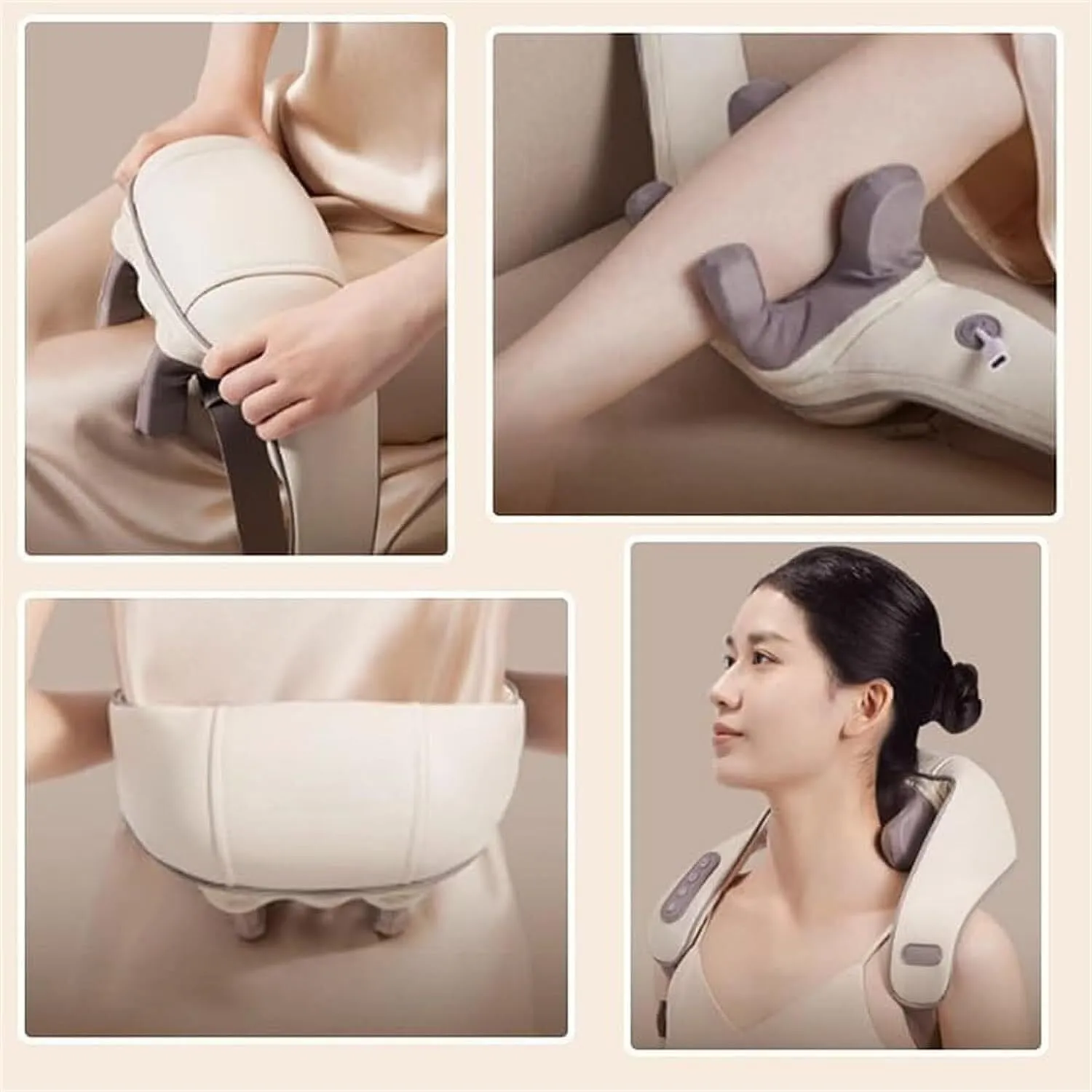 5D Massagers for Neck and Shoulder with Heat | Goletsure Pain Relief | Deep Kneading | Brown