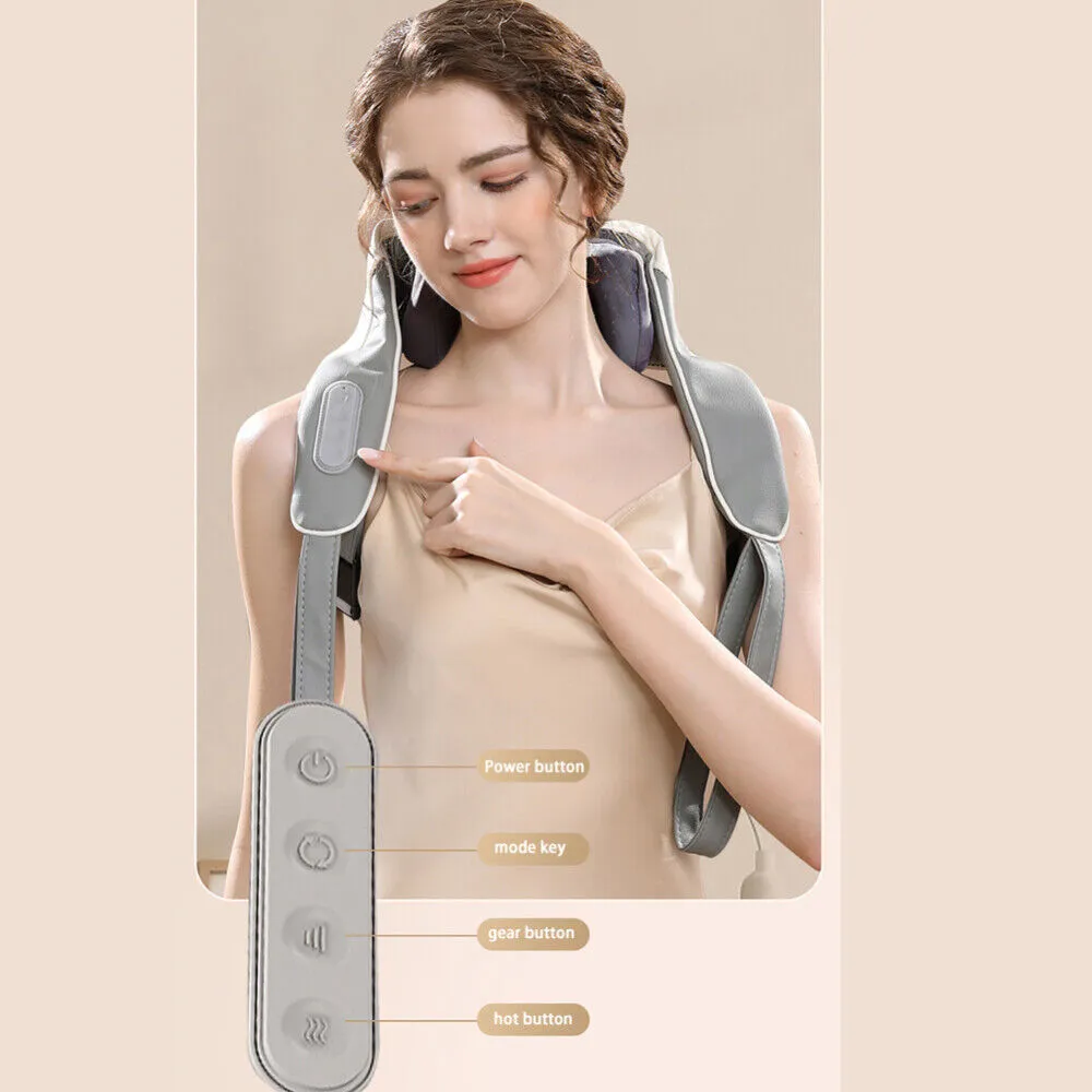 5D Massagers for Neck and Shoulder with Heat | Goletsure Pain Relief | Deep Kneading | Brown