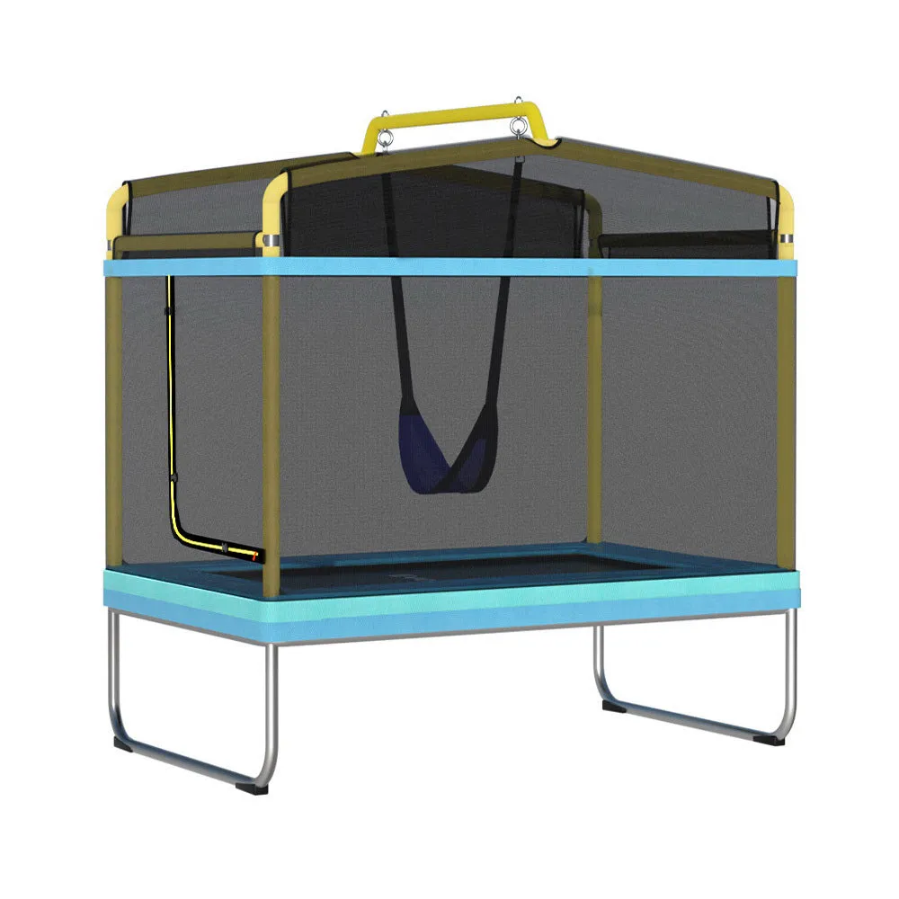6FT Kids Trampoline with Enclosure, Swing, UV Resistant - Everfit