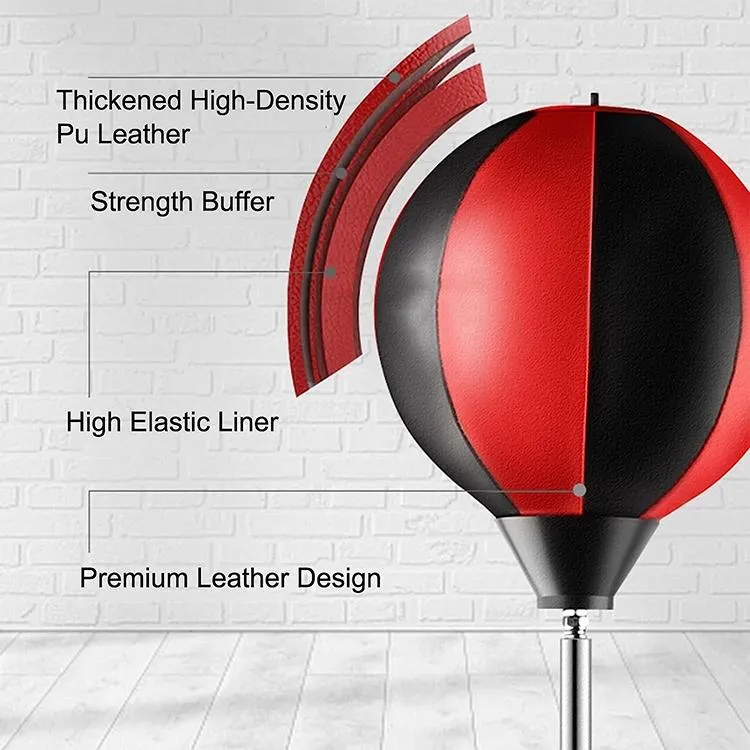 Adjustable Vertical Leather Speed Ball For Family Fitness