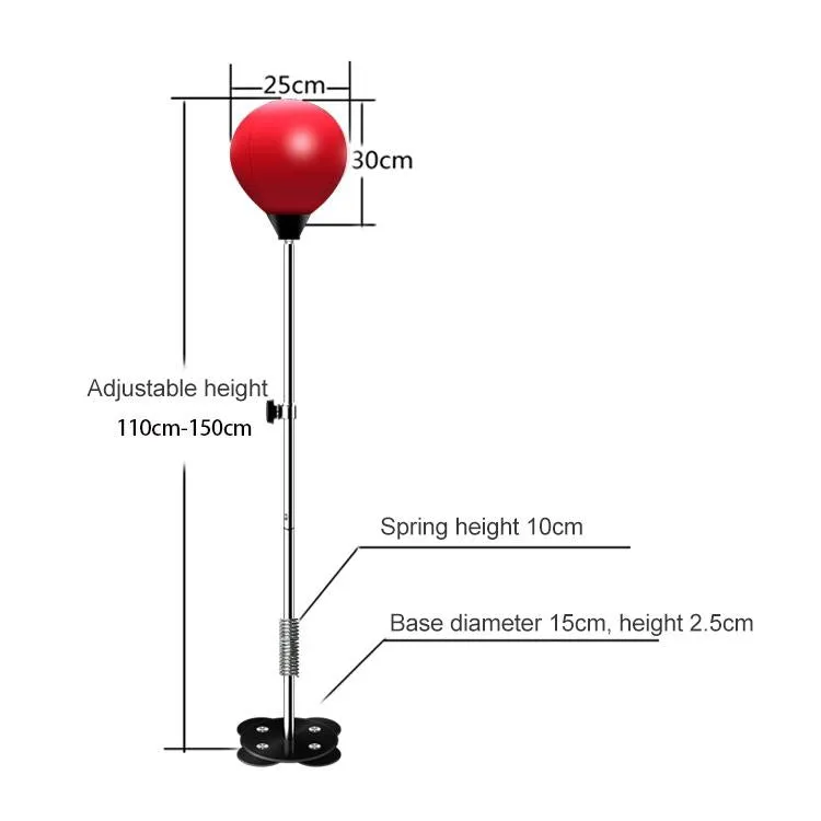 Adjustable Vertical Leather Speed Ball For Family Fitness