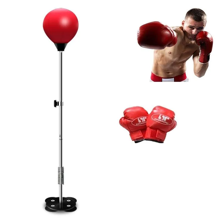 Adjustable Vertical Leather Speed Ball With Suction Cup And Gloves