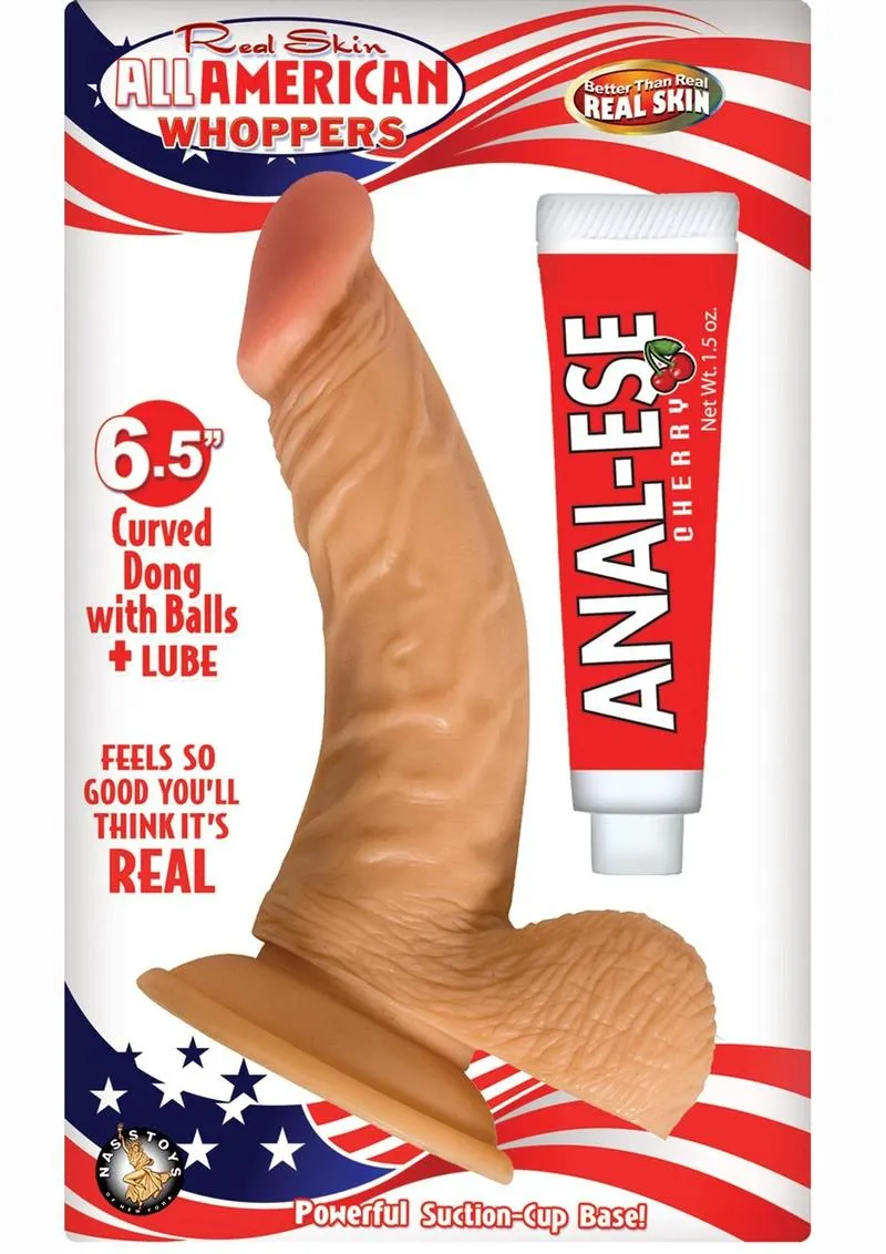 All American Whoppers Curve Dildo with Balls