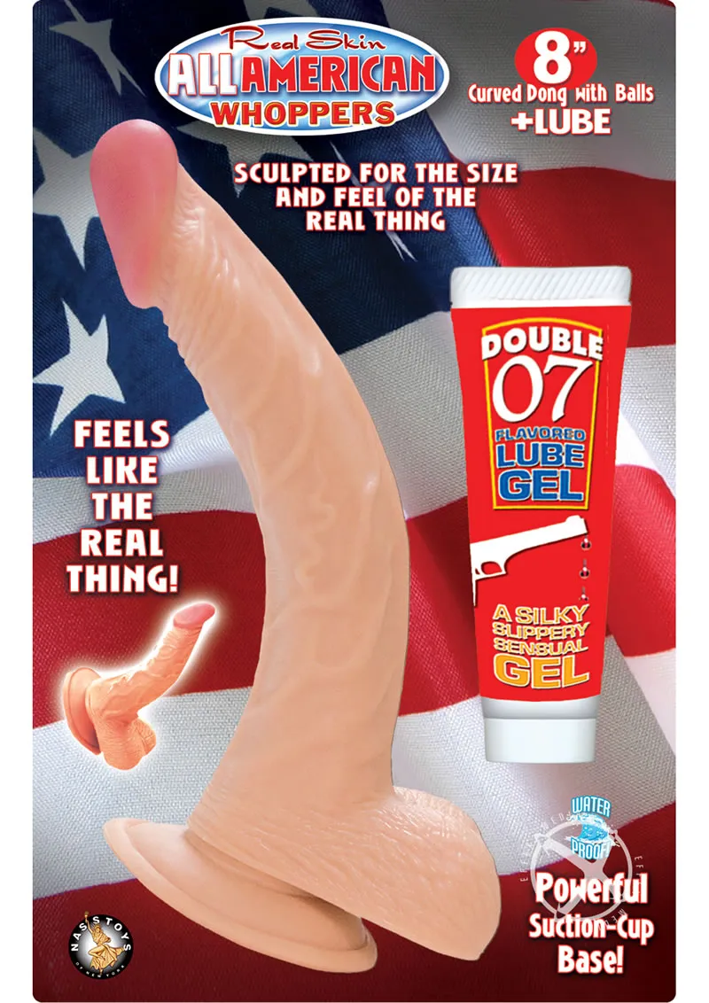 All American Whoppers Curve Dildo with Balls