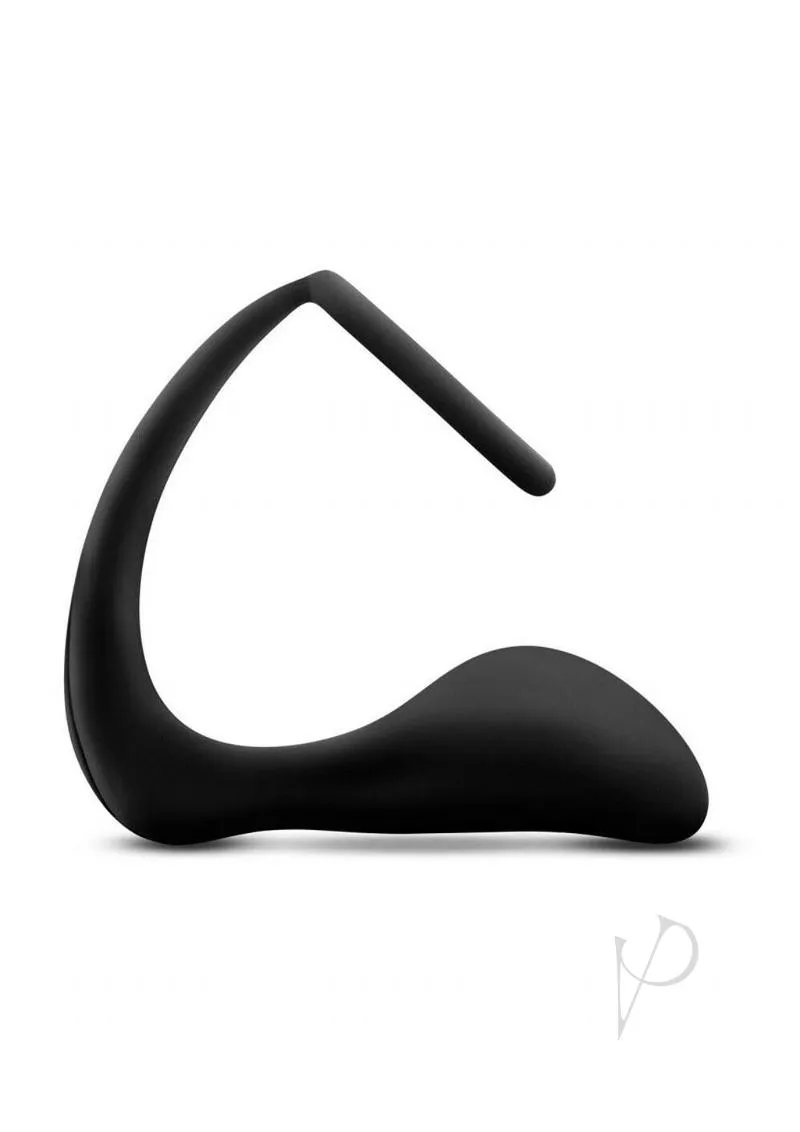 Anal Adv Platinum Cock Ring Plug Black