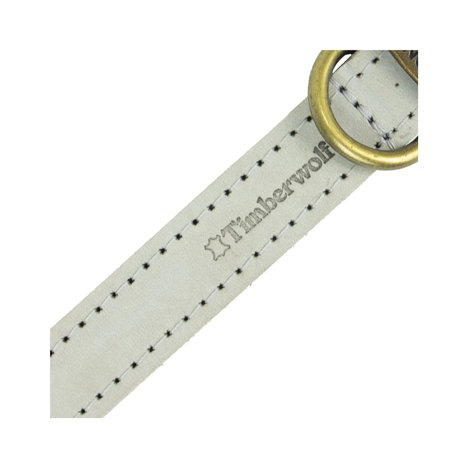 Ancol Timberwolf Leather Collar Light Grey Size 8