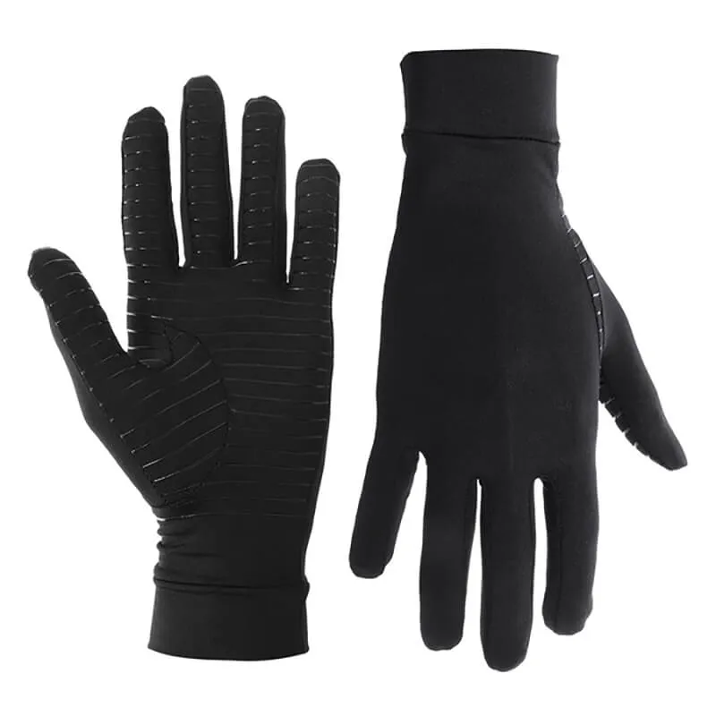 Anti-Microbial Copper Compression Full Finger Gloves