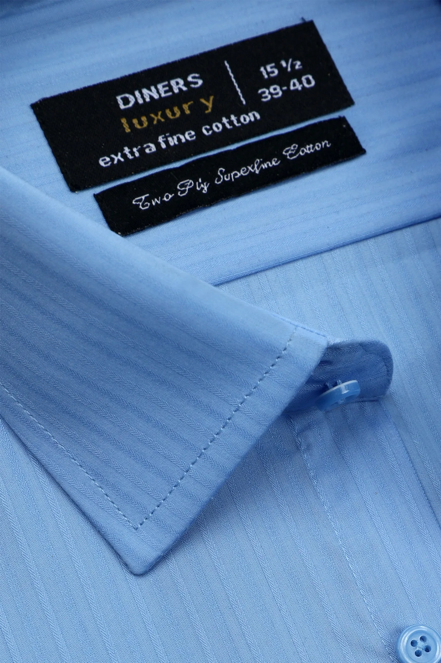 Blue Self Formal Men Shirt