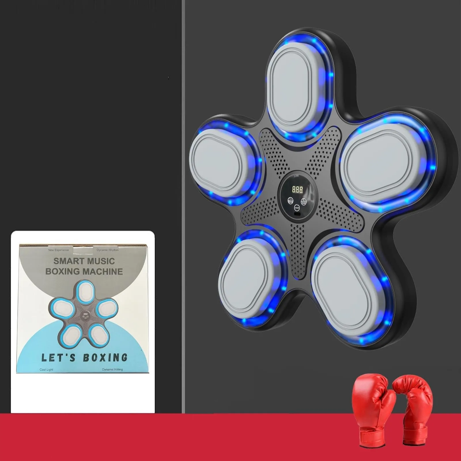 Bluetooth Music Boxing Machine With Adult Gloves - Reaction Training