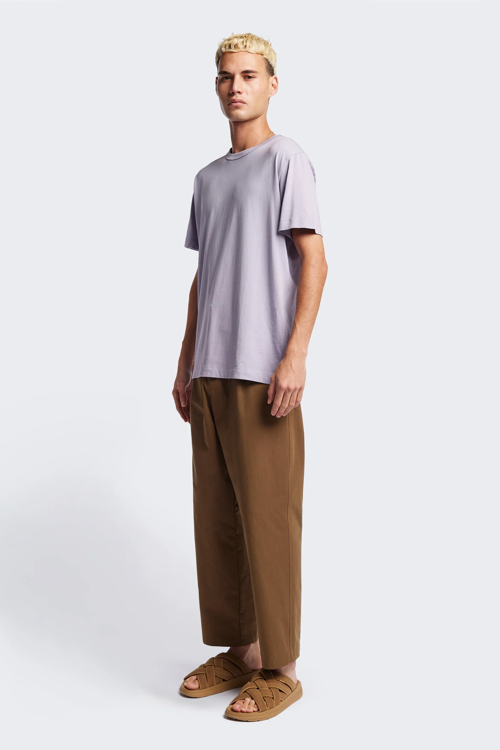 Boulder Pleat Pant Brown