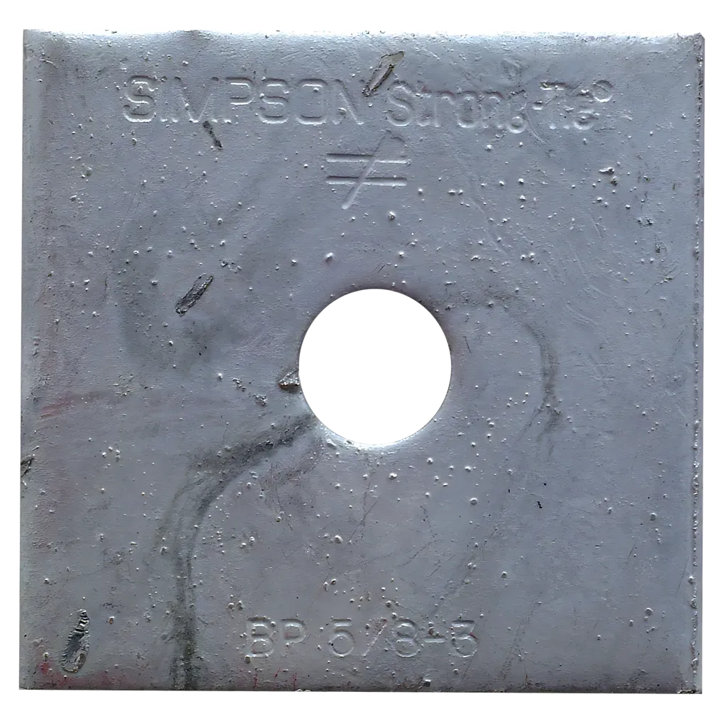 BP 3 in. x 3 in. Hot-Dip Galvanized Bearing Plate with 5/8 in. Bolt Dia. (Pack of 50)
