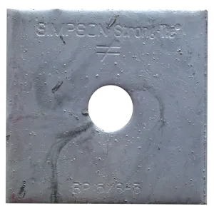 BP 3 in. x 3 in. Hot-Dip Galvanized Bearing Plate with 5/8 in. Bolt Dia. (Pack of 50)