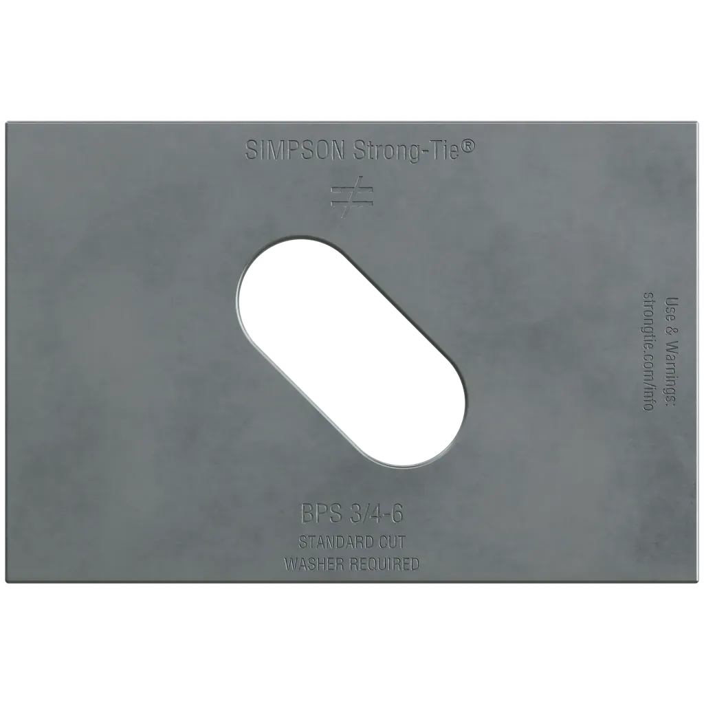 BPS 3 in. x 4-1/2 in. Slotted Bearing Plate with 3/4 in. Bolt Dia.
