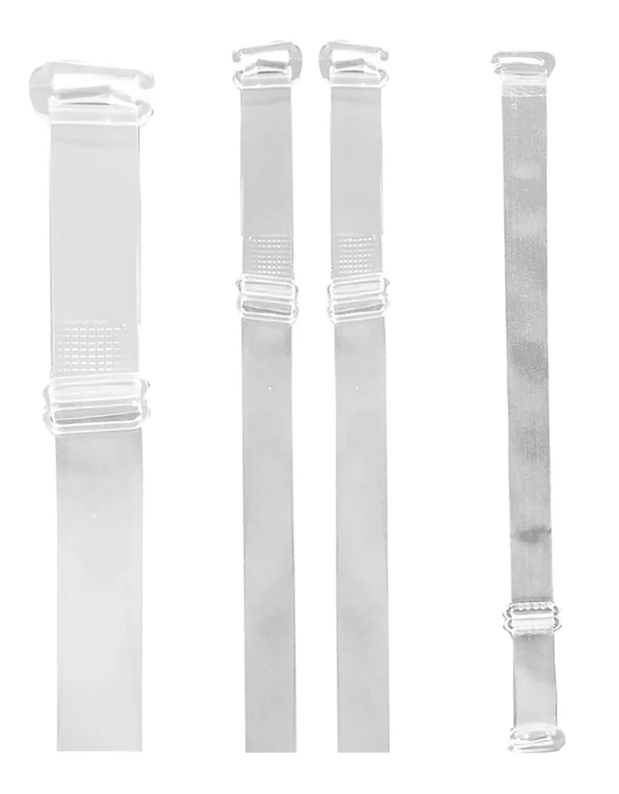 Braza Bra Straps Galore Bra Converter Kit, Clear Wide