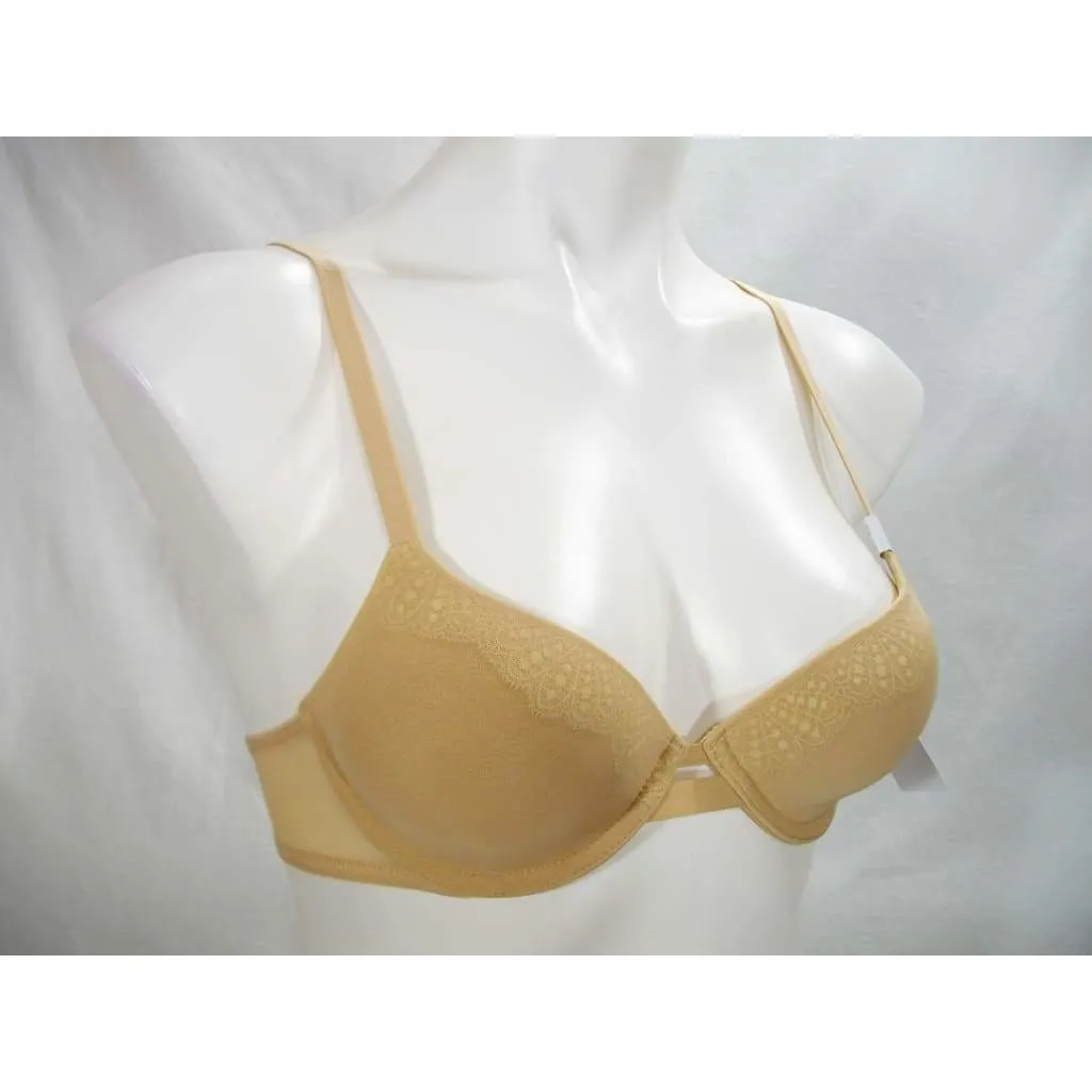 Calvin Klein QF1712 Perfectly Fit with Lace Full Coverage UW Bra 34A Nude NWT