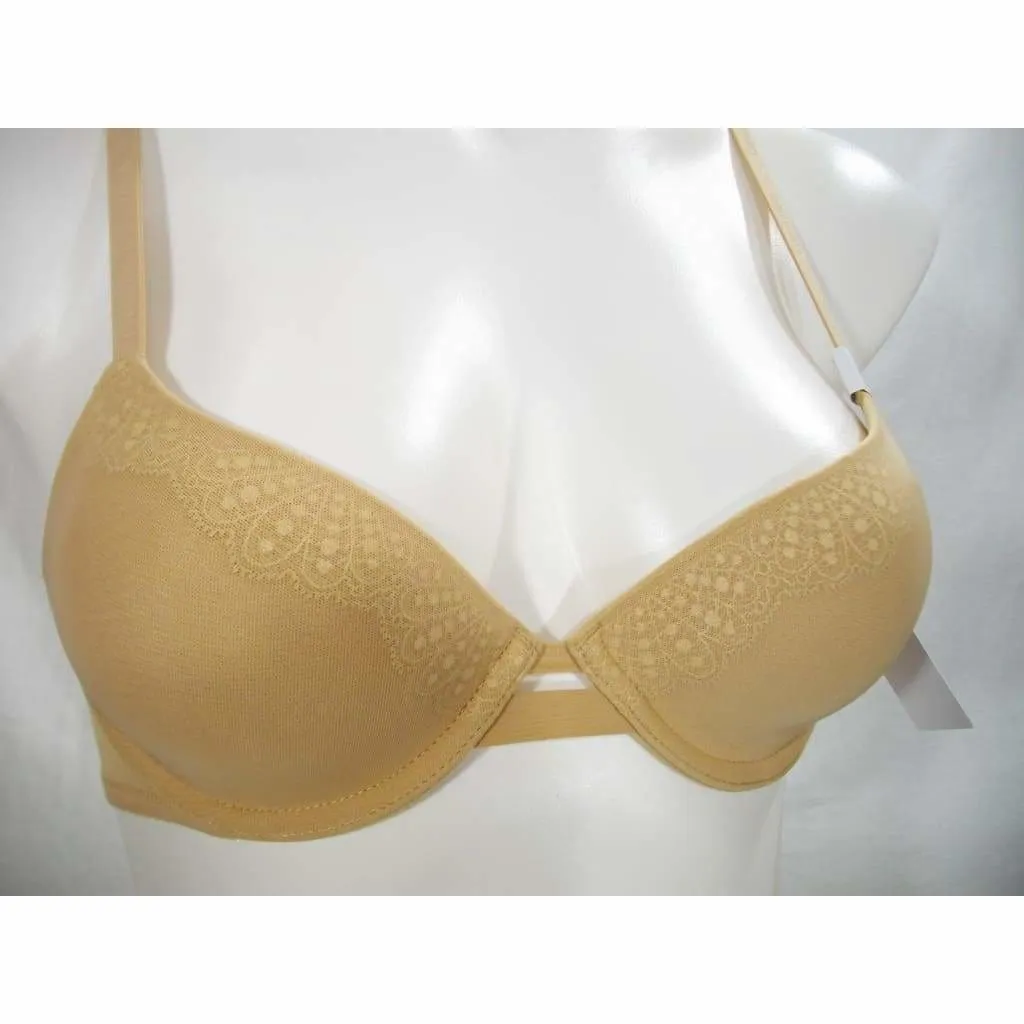 Calvin Klein QF1712 Perfectly Fit with Lace Full Coverage UW Bra 34A Nude NWT