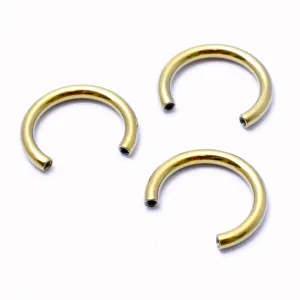 Circular Threaded Barbell Shaft in Titanium Anodized Gold from Industrial Strength