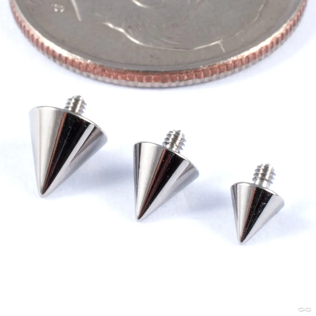 Cone Spike Threaded End in Titanium from Industrial Strength