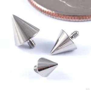 Cone Spike Threaded End in Titanium from Industrial Strength