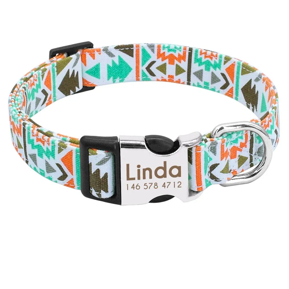 Dog's Boho Print Collar