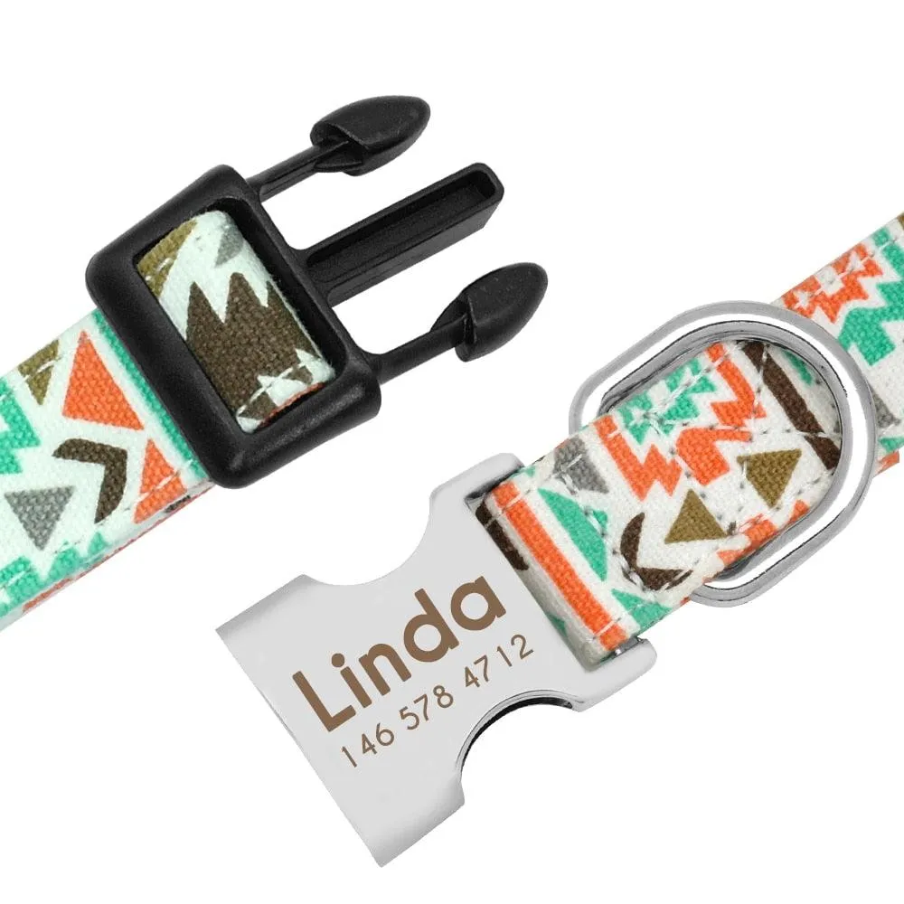 Dog's Boho Print Collar