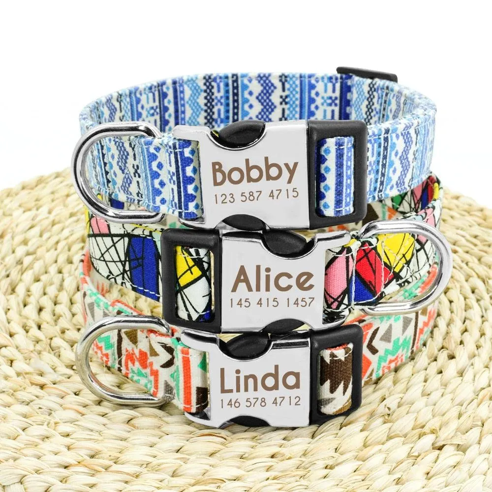 Dog's Boho Print Collar