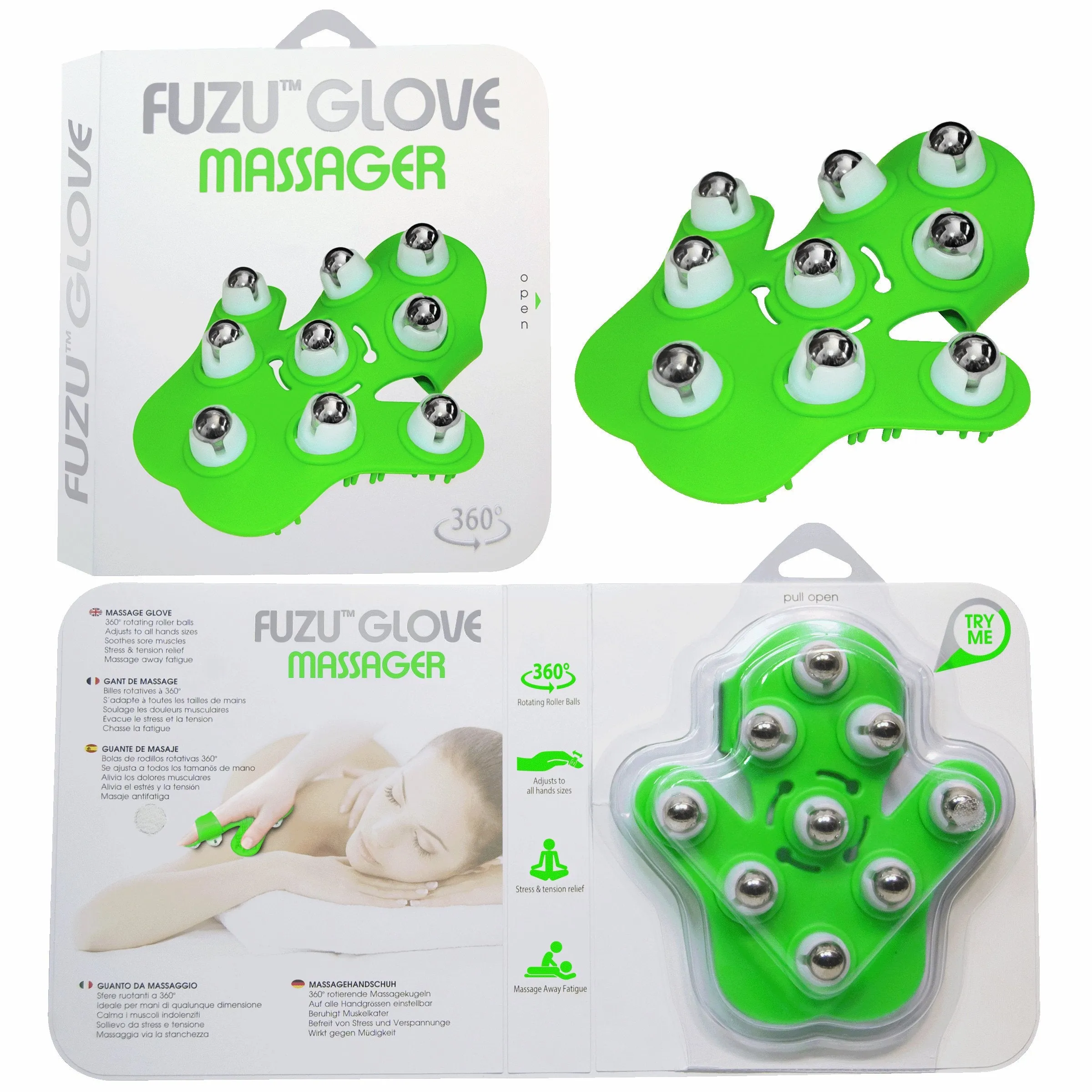 Fuzu Roller Glove Neon Green