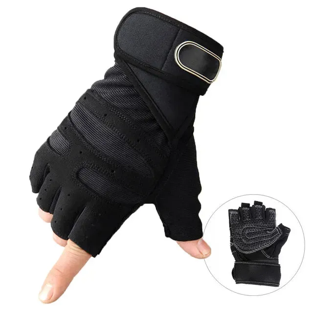 Gym Gloves Heavyweight Sports Exercise Weight Lifting Gloves Half Finger Body Building Training Sport Workout Gloves for Unisex