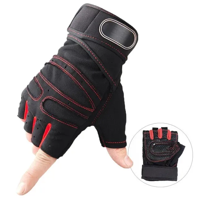 Gym Gloves Heavyweight Sports Exercise Weight Lifting Gloves Half Finger Body Building Training Sport Workout Gloves for Unisex