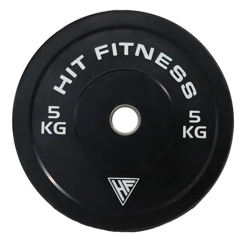 Hit Fitness 5kg & 10kg Black Bumper Plates | Bundle