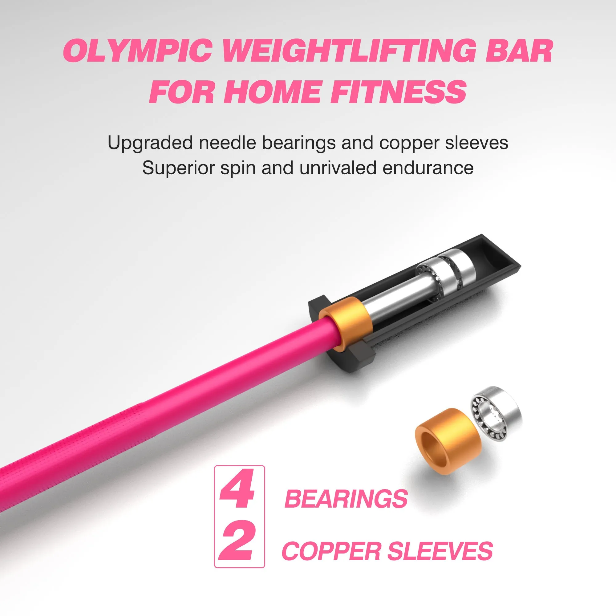 IFAST 4Ft Olympic Chrome Barbell Bar