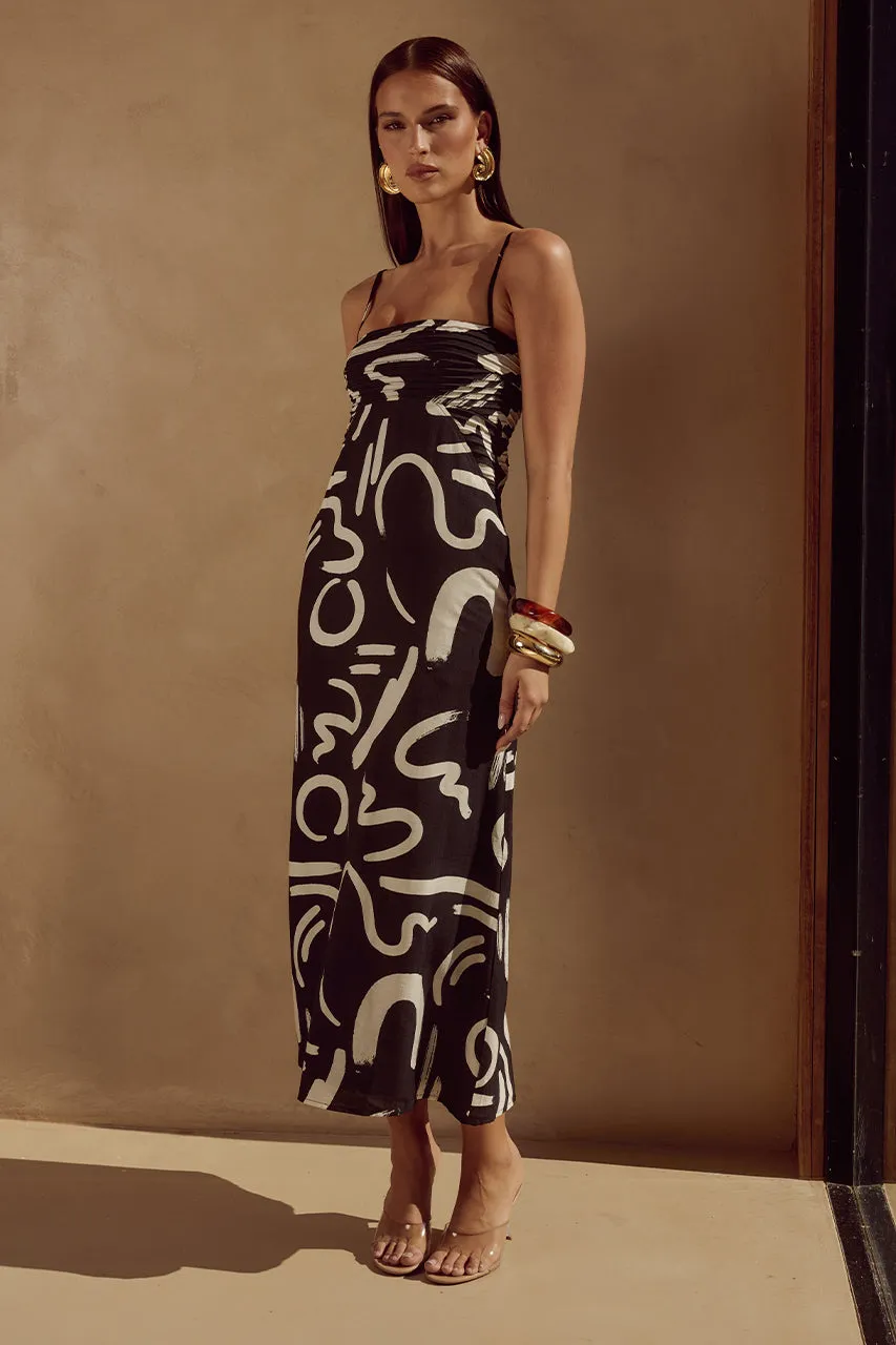 Ineze Midi Dress - York Black