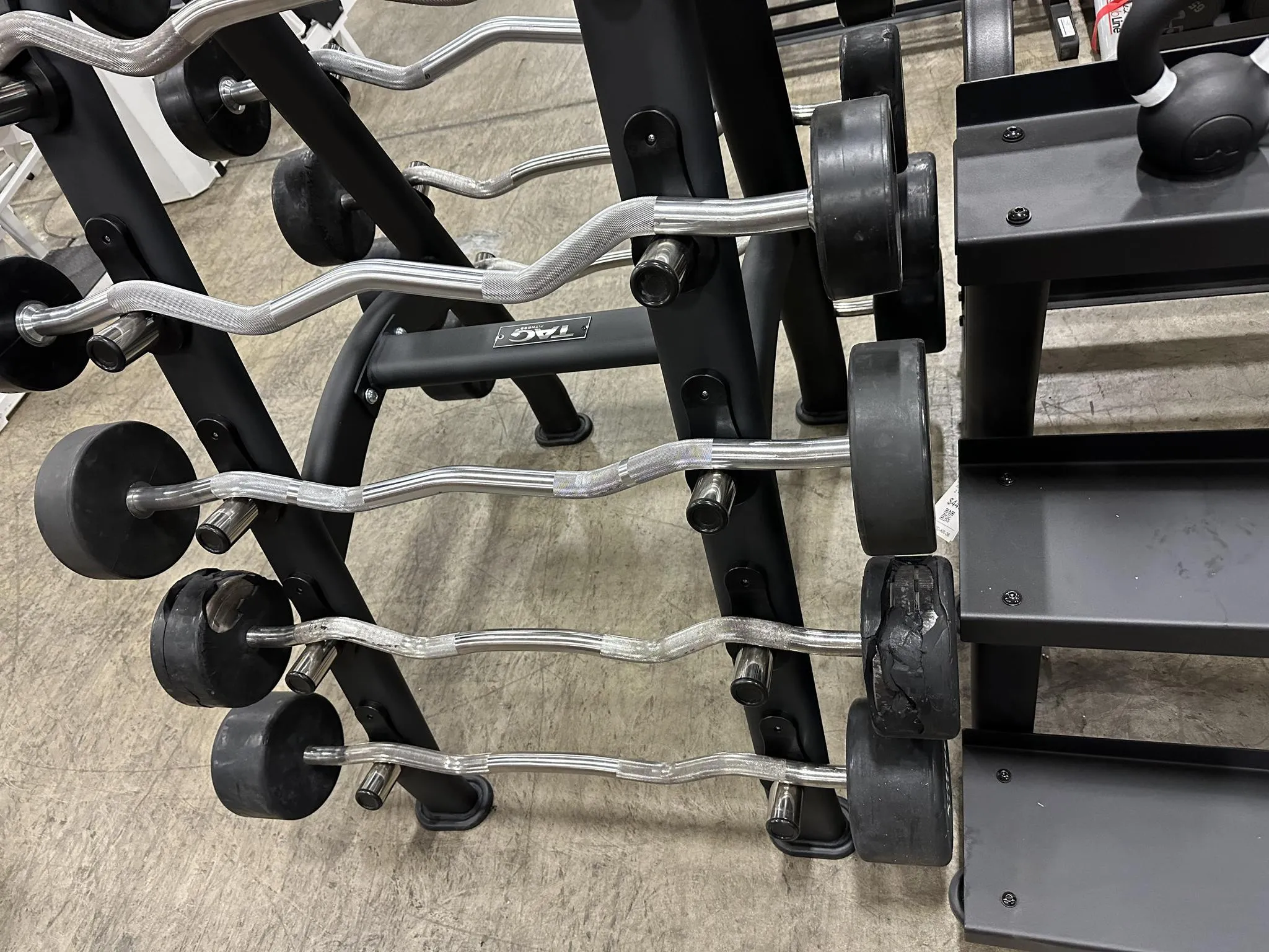 Intek Armor Series and Titan Rubber Fixed Barbell Set 20-110 - USED