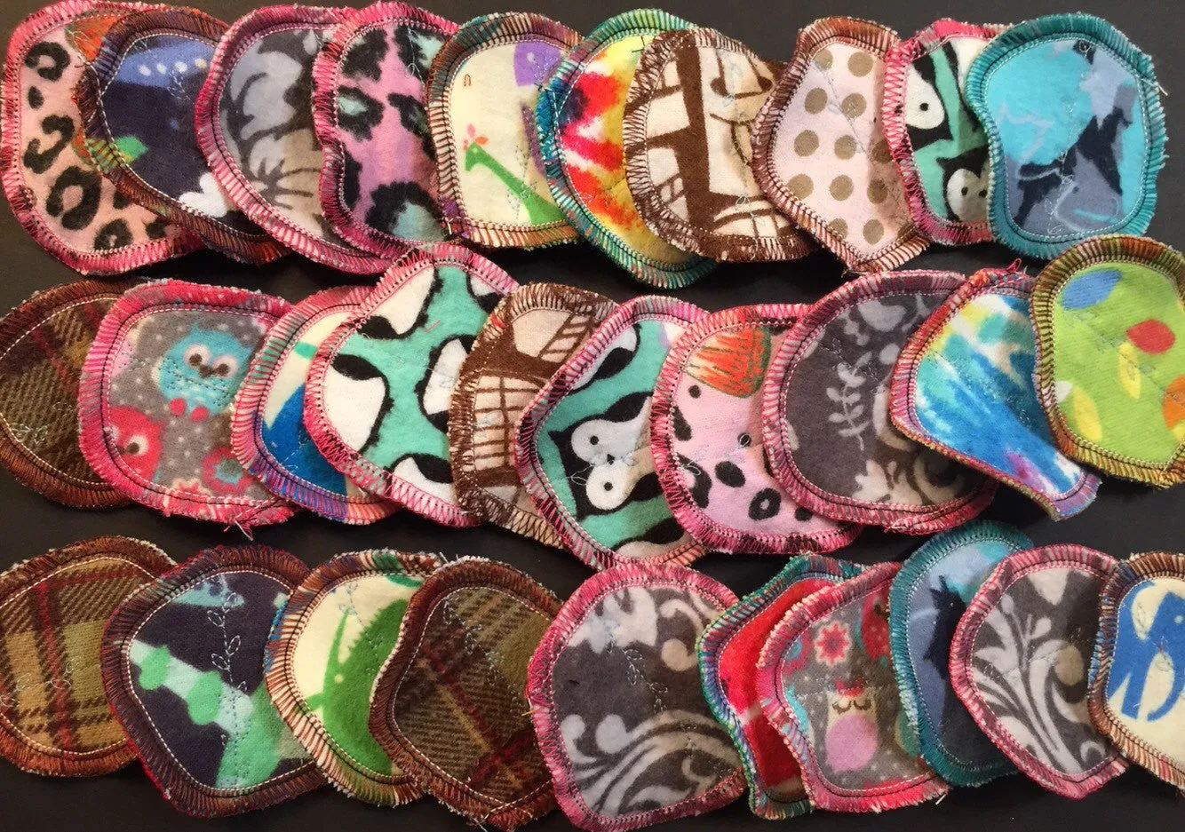 MamaBear Organic Bamboo Fleece Rounds, Reusable Cotton Balls, Facial Rounds - Baker's Dozen