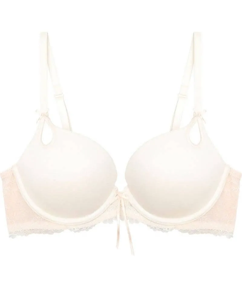 Me. by Bendon Keyhole Boost Bra - Pristine/Silver Peony