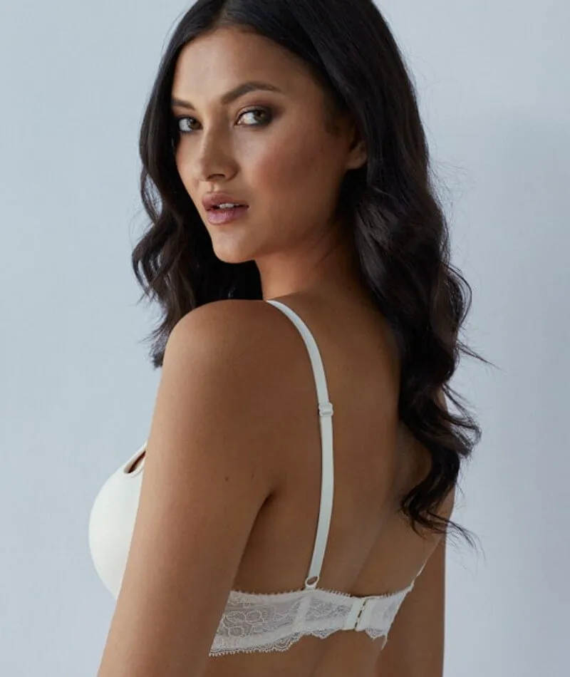 Me. by Bendon Keyhole Boost Bra - Pristine/Silver Peony