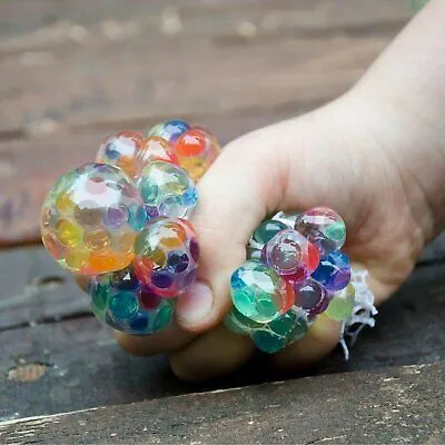 Mesh Balls - Squishy Fidget Balls Stress Reliever Party Favors - 12 Pack Single, FBA, In Stock