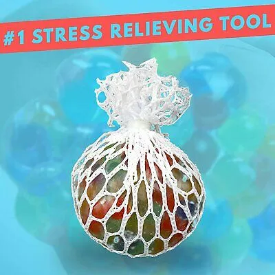 Mesh Balls - Squishy Fidget Balls Stress Reliever Party Favors - 12 Pack Single, FBA, In Stock