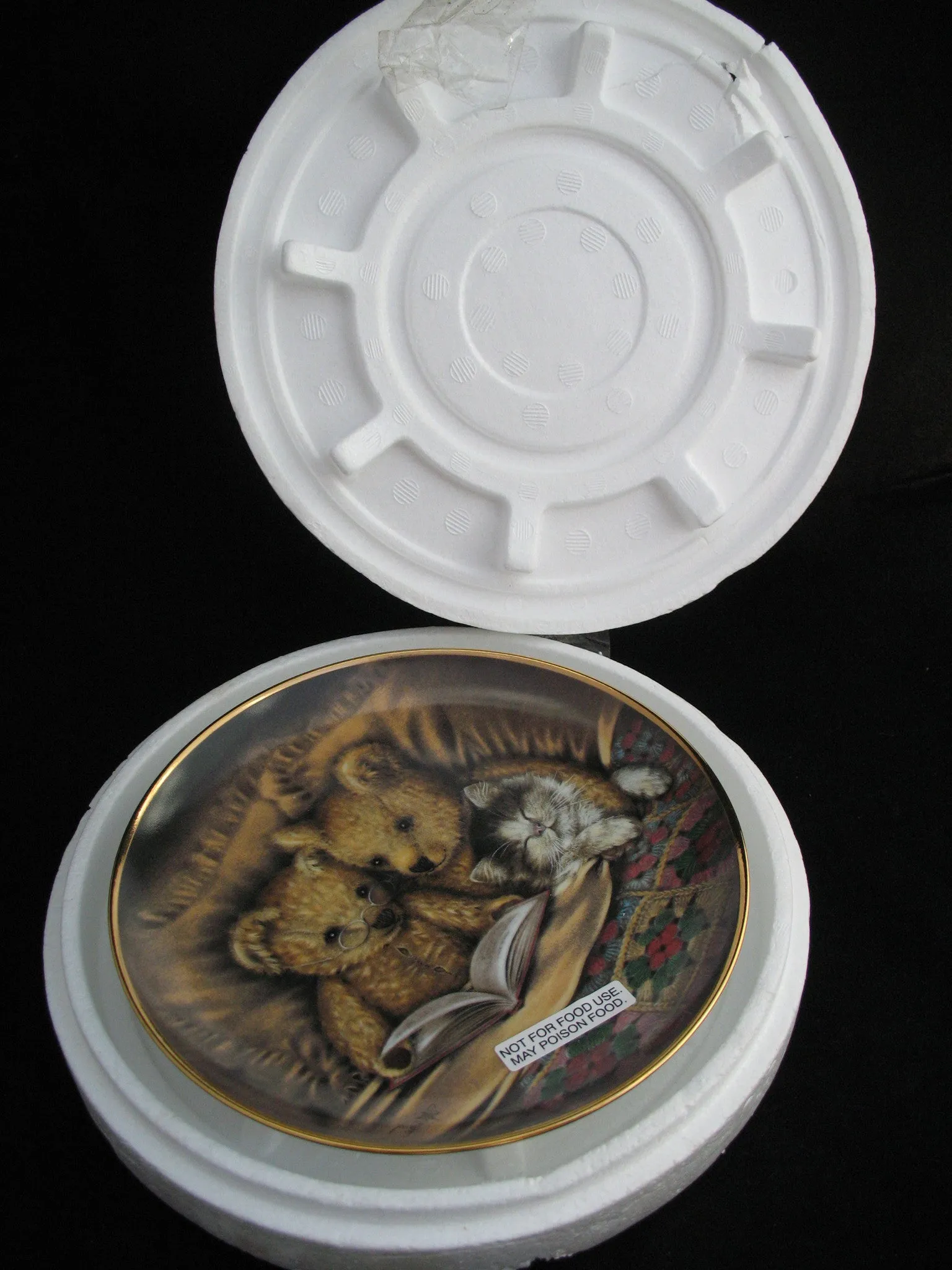 NEW Franklin Mint SUE WILLIS BEDTIME STORY Teddy Bears FINE PORCELAIN 8" Collectors PLATE