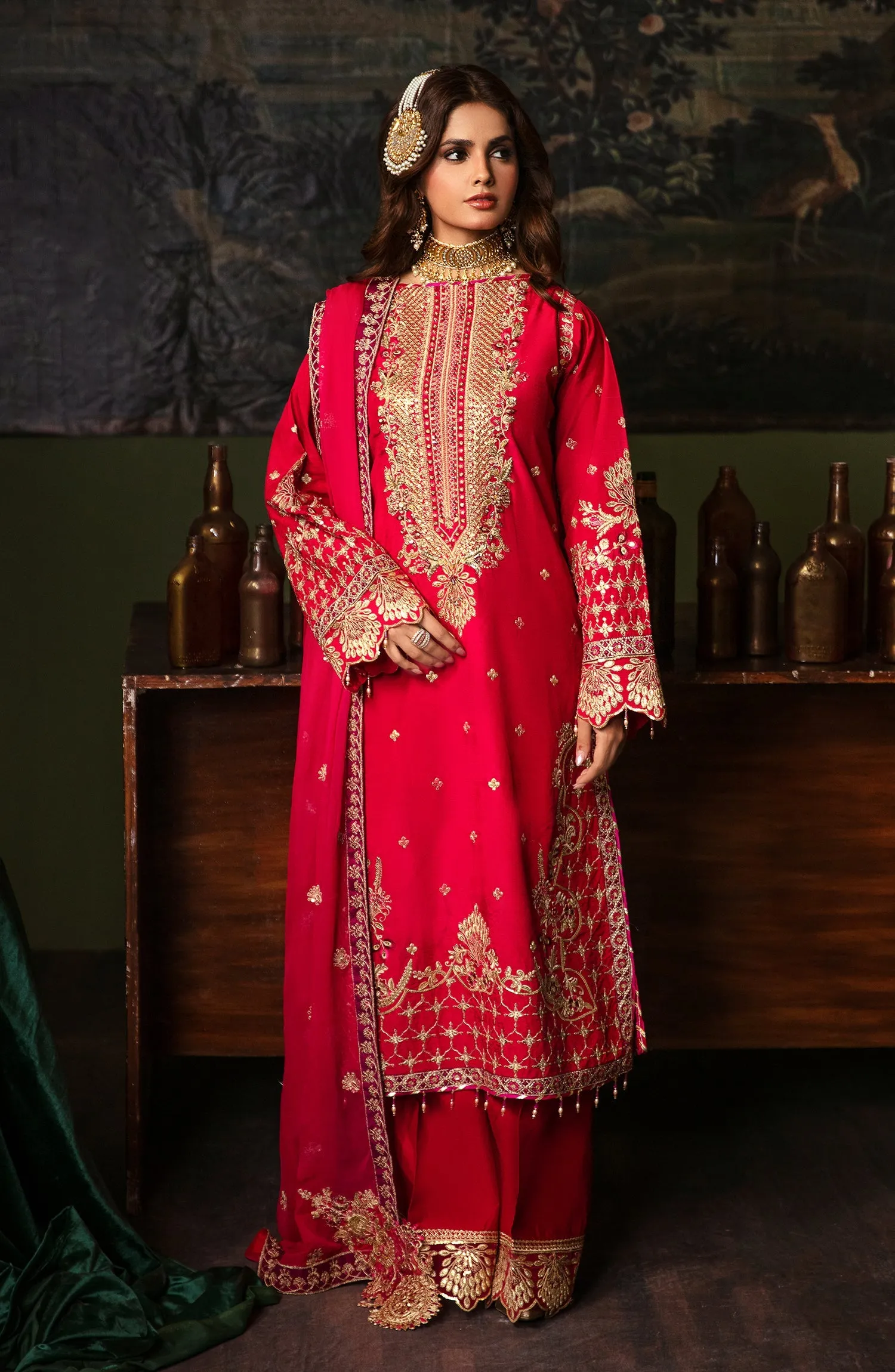 Noori By Emaan Adeel Unstitched 3 Piece Silk Formals Collection'2024-NR 02 Zebaish