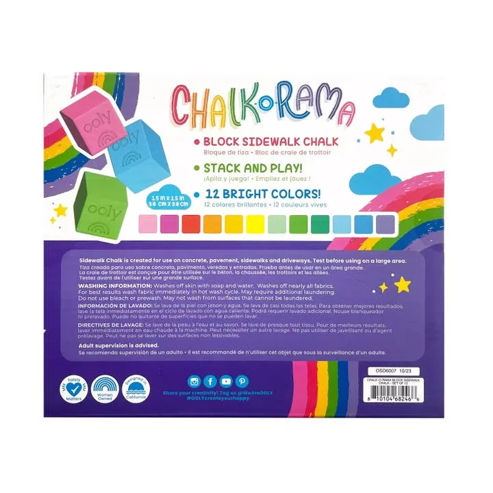 Ooly - Craie de Trottoir - Chalk-O-Rama Block||Ooly - Sidewalk Chalk - Chalk-O-Rama Block