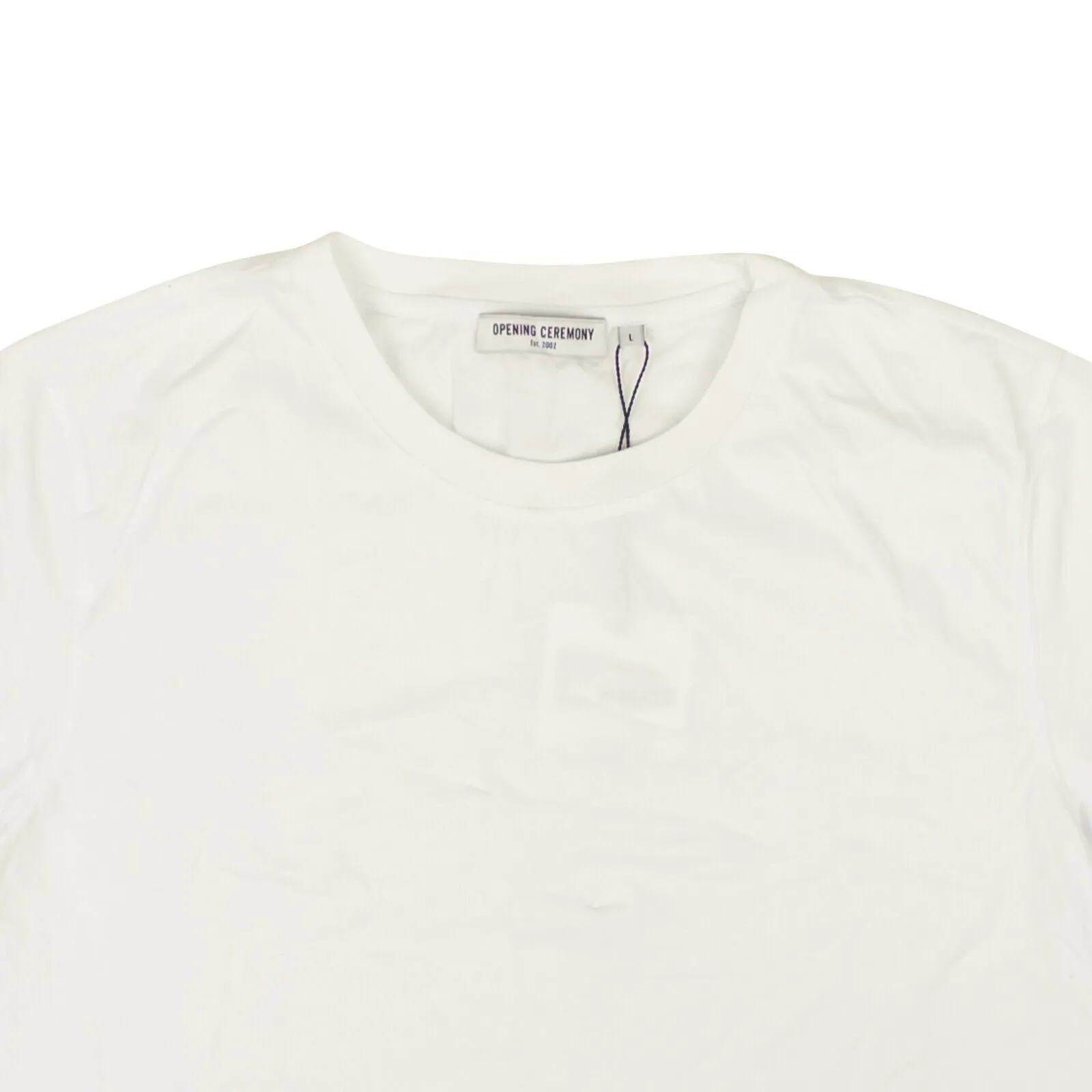 Opening Ceremony Blank Oc Cropped T-Shirt - Chalk