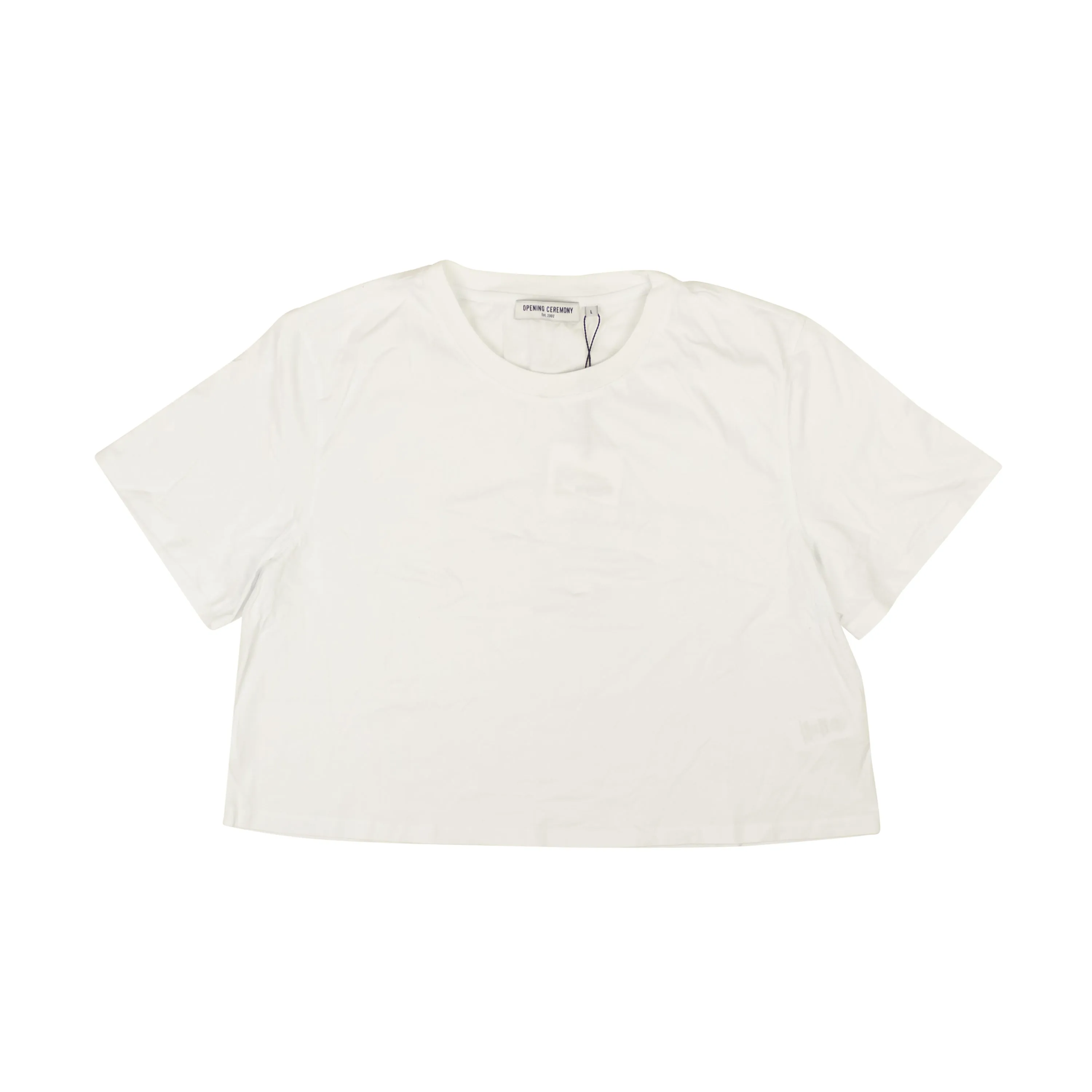 Opening Ceremony Blank Oc Cropped T-Shirt - Chalk