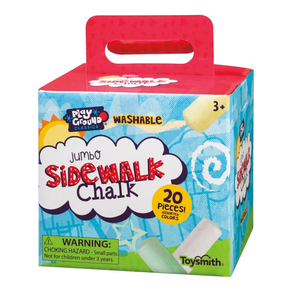 Playground Classics Jumbo Sidewalk Chalk, Assorted Colors by Toysmith