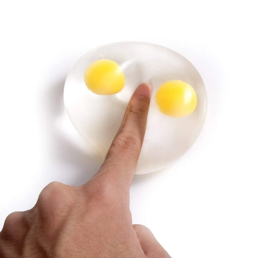 PROLOSO Egg Splat Ball Squishy Toys - Stress Relief Eggs Yolk Balls for Children & Adults