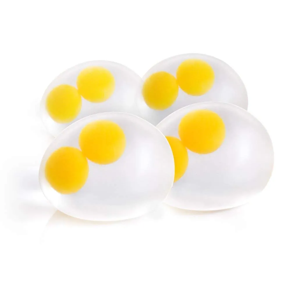 PROLOSO Egg Splat Ball Squishy Toys - Stress Relief Eggs Yolk Balls for Children & Adults
